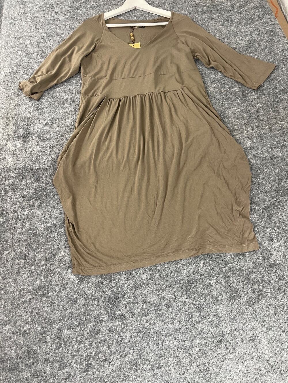 Red Apple Swing Dress Womens Large Sheath Half Sleeve Brown A Line n13